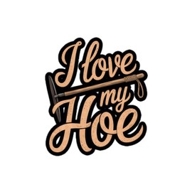 Garden Life Funny Gardening Bubble-Free Stickers, I Love My Hoe
