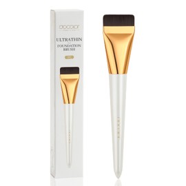 docolor Brocha Plana para Base Líquida – Brocha Ultra Delgada para Maquillaje, Brocha Facial Premium para Difuminar, Crema y Maquillaje Fino, Herramie