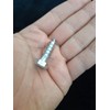 M8 Coach Screws Hex Head Width 13mm Zinc Plated Steel