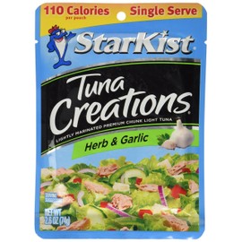 Starkist Tuna Creations, Herb & Garlic, Single Serve 2.6-Ounce Pouch (Pack of 6)