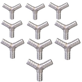OD 25mm, Stainless Steel Y Shape Wye Tee Hose Barb Fitting, 3-Way Barbed Connector for Air, Water, Oil, Fuel Gas for Water Pipes and Soft Hoses