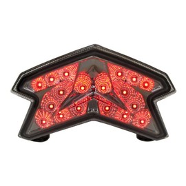 Motodynamic Integrated Sequential LED Tail Lights Smoke Lens for Kawasaki Z125 Pro 2017-2025