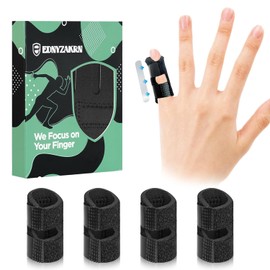 Finger Splint for Little Finger, 4 Pack, Finger Support for Snap Finger, Arthritis, Fracture, for Index, Middle and Ring Fingers (Black)
