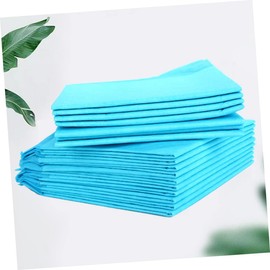 GANAZONO 10Pcs Disposable Pet Training Urine Pads Medium Random Blue and White for Puppy Toilet Training Car Cage and Hotel Use Absorbent and Durable