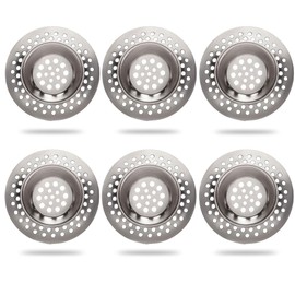 Stainless Steel Drain Strainer, Sink Filter Strainer, Holes Sink Strainer, Stainless Steel Sink Strainer, Sink Strainer, Drain Strainer, Pack of 6
