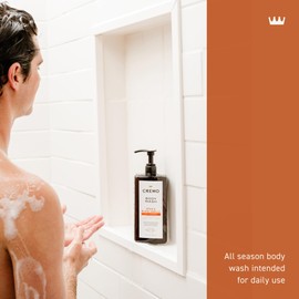 Cremo Rich-Lathering Spice & Black Vanilla Body Wash for Men, Notes of Spices, Dark Woods and Black Vanilla, 32 Fl Oz