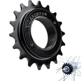 LIKENNY Single Speed Bicycle Freewheel 18T 34MM ID 77mm OD Freewheel Sprocket Fits 1/2 & 1/8 Inch Single Speed Hub Replacement Part for Bicycle, Kids Car, Folding Car (Black)