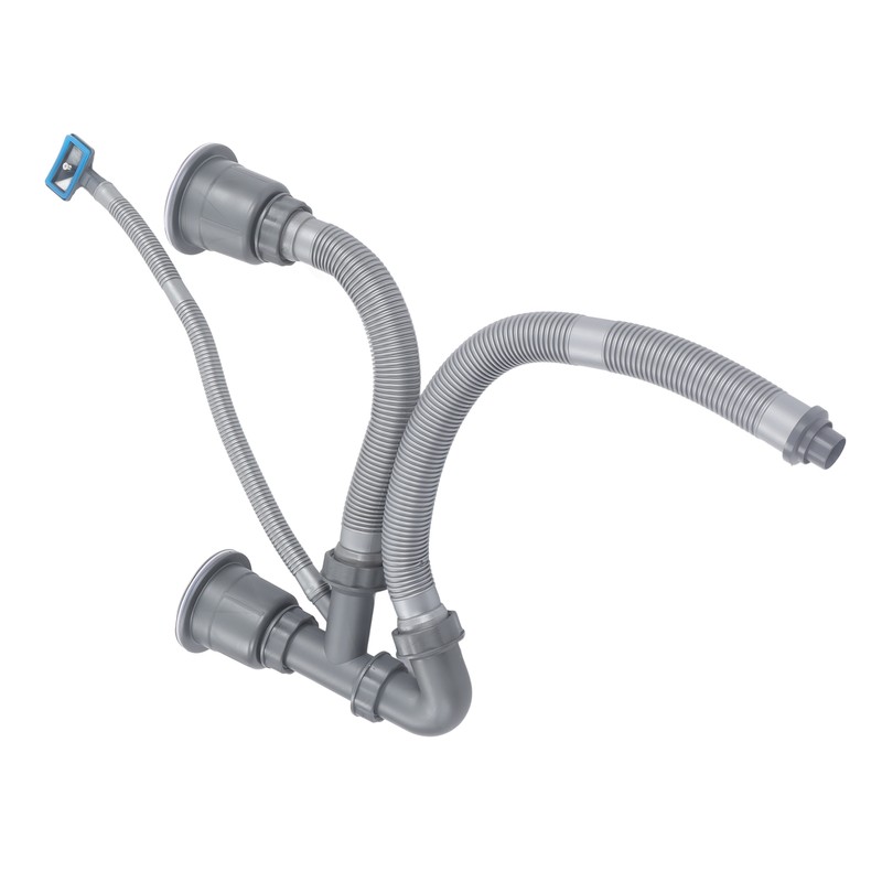 Kitchen Sink Double Hose Drain Kit Quick Draining Expandable Multiple
