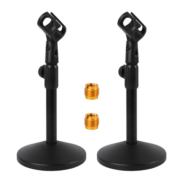 2 Sets Adjustable Desktop Mic Stand, tabletop Mic Stand microphone