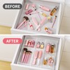 HIIMIEI Acrylic Drawer Organizer, 6 Section Clear Makeup Tray Organizer