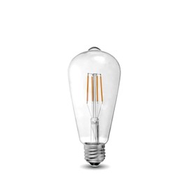 GREENLIGHTDEPOT LED Clear Filament Bulb - ST21-60 Watt Equivalent - Amber - E26 - Dimmable (2700K)