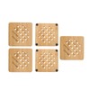 5 Pcs Bamboo Hot Pad Table Mat Bamboo Trivet Pot