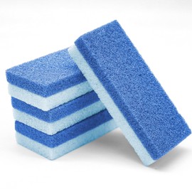 Foot Pumice Stone 4 Pack Pedicure Stone for Feet Pumice Sponge for Feet Callus Remover and Scrubber Double Sided Pedicure Foot Pumice Stone for Feet and Heels Callus and Dead Skins (Blue)