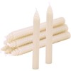 DEYBBY 8'' White Beeswax Taper Candles, 6 Pack Natural Honey