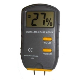 HQRP Wood Moisture Meter/Tester 2-pin Probe for Humidity/Dryness Measurement of Building Materials, Furniture + HQRP Sun Meter