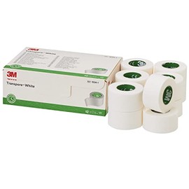 Transpore 3M 1534-1 White Tape, 12 Rolls