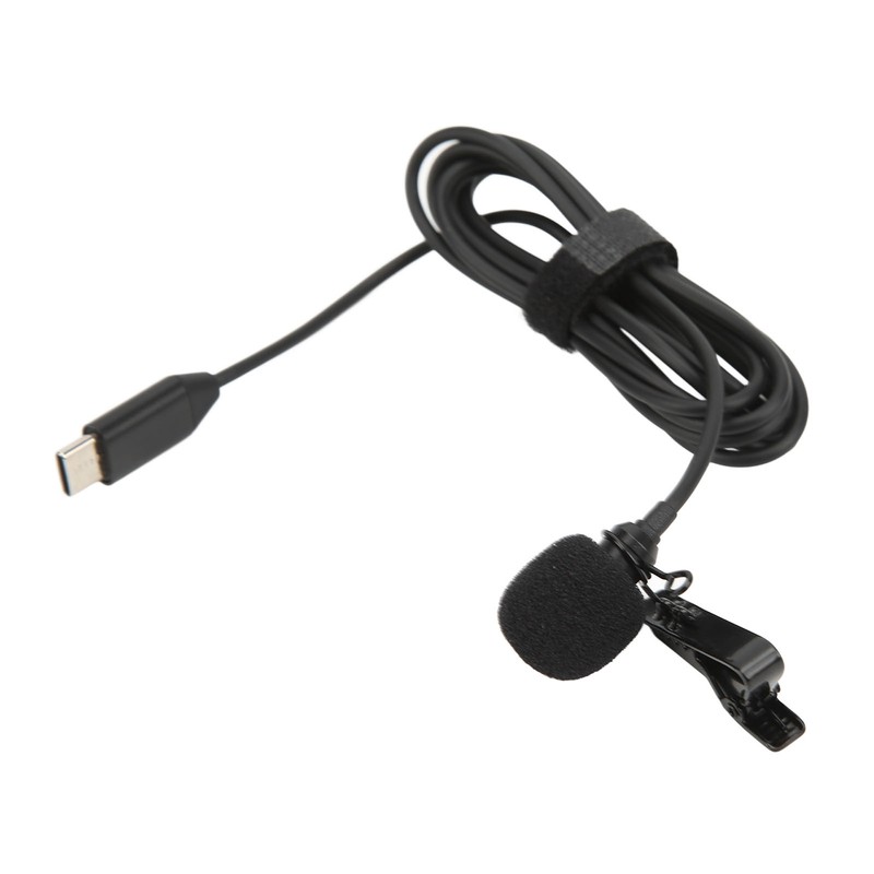 Type C Lavalier Microphone Hifi Sound Noise Cancelling Clip On