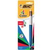 BIC 4-Ink Color Retractable Pen - Blue Ink, Black Ink,