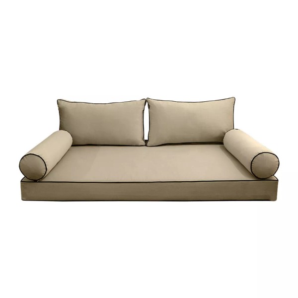 Universal STYLE V2 TwinXL Velvet Contrast Indoor Daybed Mattress Pillow