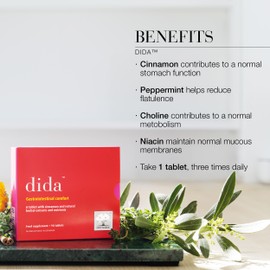 New Nordic Ltd New Nordic Dida, 1 Month Supply, Natural Anti-Bloating Food Supplement with Peppermint to Help with Normal Bloating & Stomach Discomfort, 90 Tablets