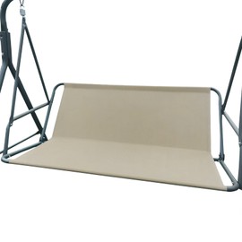 NXIEBFEK Porch Patio Swing Seat Cover, Bench Swing Replacement Covers, 600D Thicken Oxford Waterproof Fabric Swings Seat Cover for Outdoor Garden Swings Chair 45.3x18.9x18.9inch(Beige-S)