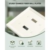 TREEWELL 2-Pack Double Toggle Light Switch Cover Plate, Light Almond