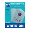 Samsill 100 Pack 8.5" x 11" Clear Write On Transparency