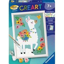 Ravensburger CreArt No Probllama 20296 Painting by Numbers Llama for Children from 7 Years