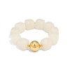 ENSKEFEN Cream White Chunky Beaded Bracelet for Women Bold Big