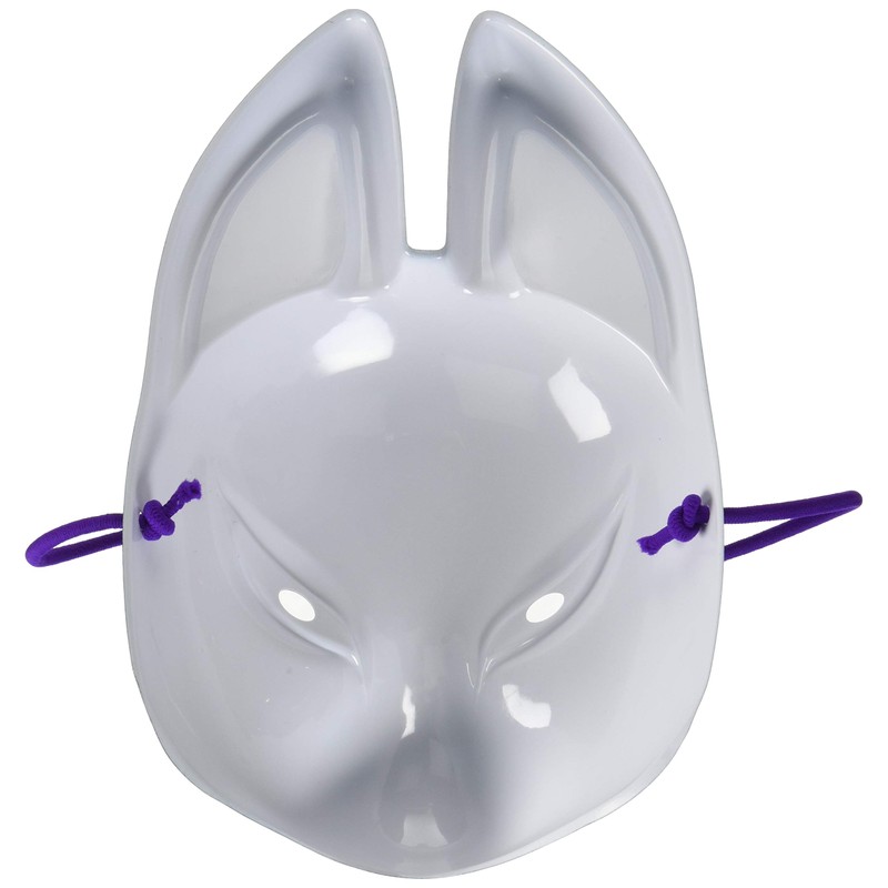 Party City Folk Art Mask, Fox, Half Mask, Black