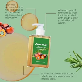 Batana Oil Shampoo 300ML, Batana Shampoo with Rosemary Extract, Champú Batana con Extracto de Romero para Nutrir el Cabello, Adecuado Tanto para Hombr
