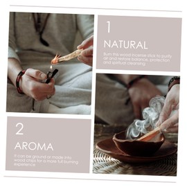 GRIRIW 3pcs Wooden Incense Sticks for Aromatherapy Natural Air Purifier for Home Office Meditation Yoga Cleansing Pack of Smudging Sticks