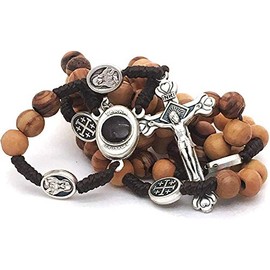 Bethlehem Gifts TM Assorted Collection of Holy Land Glass and Wood Rosaries Jerusalem Soil Holy Water, Glass, No Gemstone