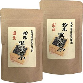 100% Hokkaido Black Bean Tea Powder, 3.5 oz (100 g) x 2 Bag Set, Sugamo Ochaya, Sannenen