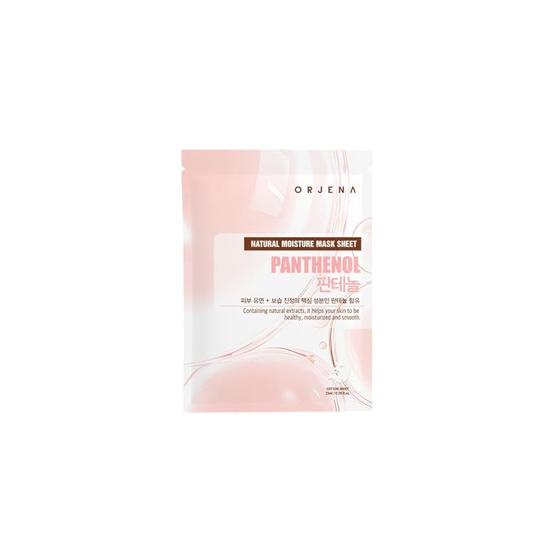 ORJENA Paquete de 10 Mascarillas NATURAL MOISTURE PANTHENOL MASK SHEET