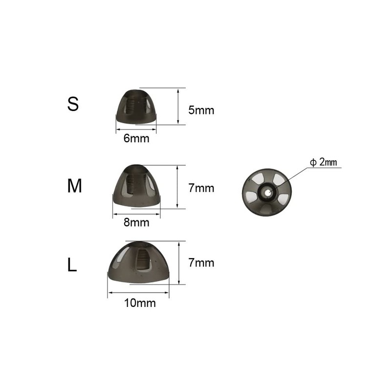 AroneMom-Cúpulas para audífonos Medio 8 mm Abierto para audífonos GN