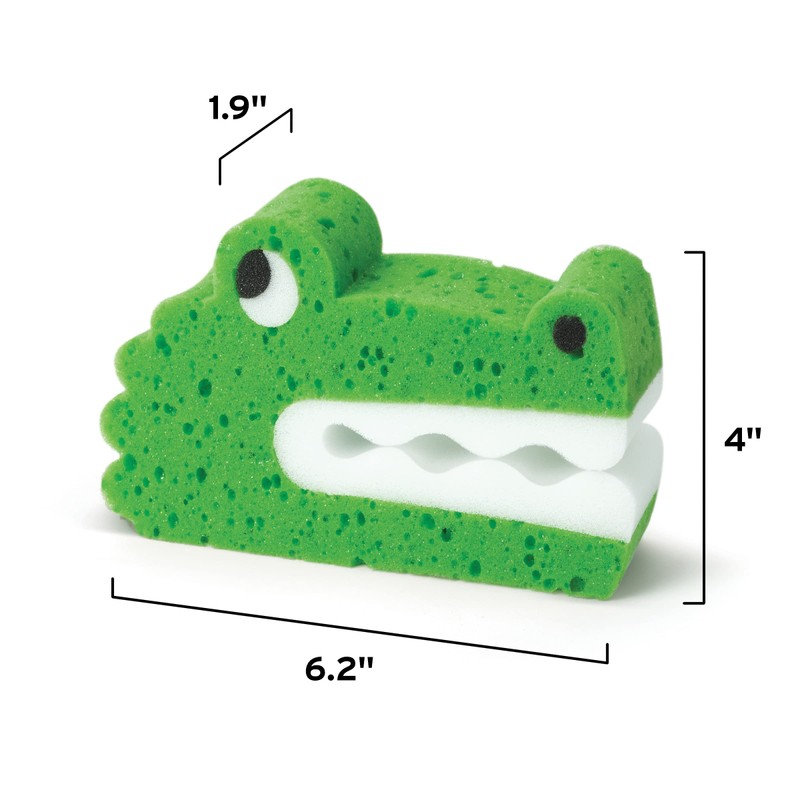 Genuine Fred BATH BITERS, Children's Bath Sponge, CROCODILE