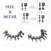 Feilok Black Women's Stud Earrings Set 4 Pairs Hypoallergenic Stainless