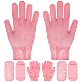 COHEALI Moisturizing Socks Gloves Set Thermal Socks for Women Overnight Gloves Spa Hydrating Therapy Full Coverage Foot Hand Care