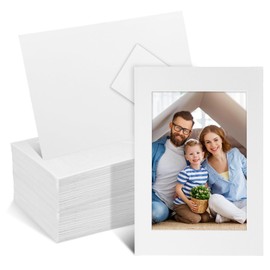 50Pack Paper Picture Frames 4" x 6" Standing Paper Picture Frame Bulk White Paper Photo Frames Kids Artwork Picture Frames Art Display for DIY Craft Display