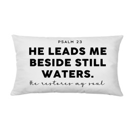 BitKan Bible Verse Throw Lumbar Pillow Covers 12x20 - Christian Home Decor, Prayer Room Decor, Jesus Decor, Christian Gifts for Women Faith, Religious Gifts for Men, Jesus Gifts, Faith Based Gifts