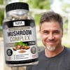 10x Mushroom Complex Supplement, Lions Mane, Reishi, Shiitake, Immune Capsule