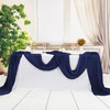 6 Pack Navy Blue Cheesecloth Table Runner,10FT Gauze Boho Table