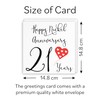 Hunts England - 21st Wedding Anniversary Card - Happy Nickel