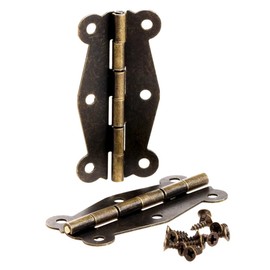 20 Pcs Hinges, Brass Vintage Butterfly Shaped Hinge,Iron Vintage Butterfly Antique Bronze Hinges, Furniture Cabinet Drawer Door Hinges Hardware(49 * 23mm)