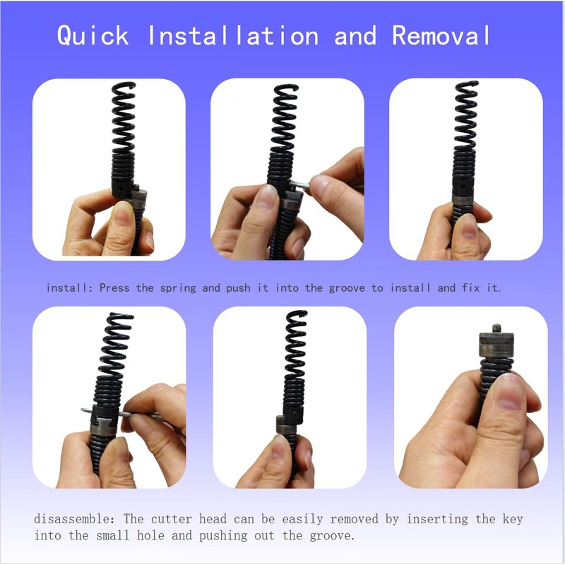 16mm Drain Cleaner Combination Cutter Head Set is drain auger