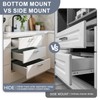 knobelite 5 Pairs 21 Inch Soft Close Undermount (Bottom Mount)