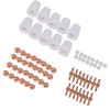70pcs Plasma Shield Cup Electrode Tip Gas Ring Fit for