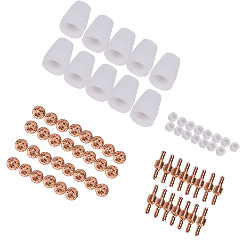 70pcs Plasma Shield Cup Electrode Tip Gas Ring Fit for