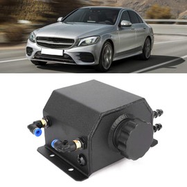 KIMISS Coolant Overflow Tank, 1 Litre Aluminium Coolant Overflow Tank Bottle Recovery Reservoir Universal Water Tank